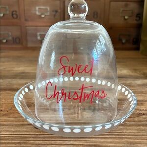 Glass Dome with Sweet Christmas Text
